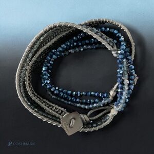 💖 Nakamol Midnight Blue Crystal Wrap Bracelet 💖